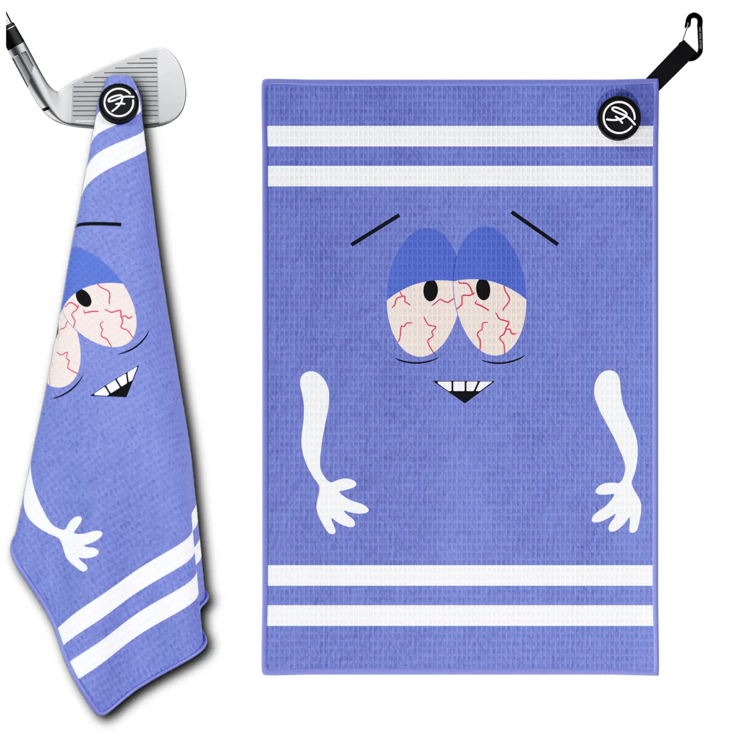 Fore Show Magnetic Golf Towel (Towelie) Waffle Microfiber with Magnet for Golf Bags, Carts & Clubs - 24” x 16” Funny Golf Gift Accessory For Men
