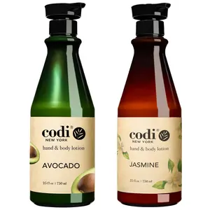 Codi Hand & Body Lotion AVOCADO & JASMINE 750ml Each – Moisturizing, Nourishing, Non-Greasy Formula Moisture