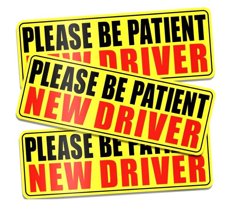 New Driver Magnet for Car, Please Be Patient Student Driver Magnet, New Driver Magnet Safety Warning, Magnetic Reflective Rookie Driver Bumper Sticker