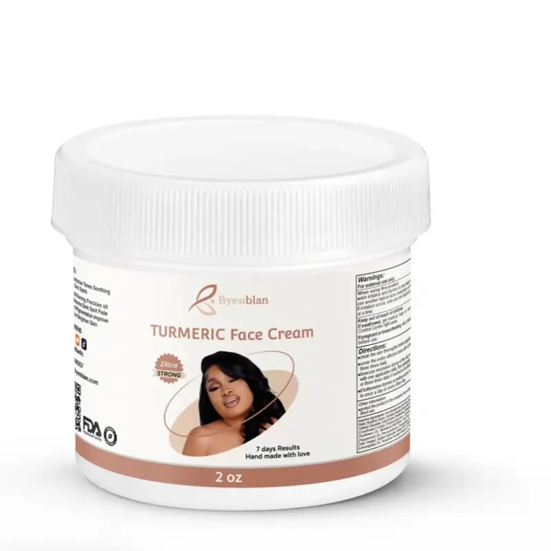 Byenblan Fanm Andeyò Tumeric Face Cream - Natural Skincare for Radiant Skin, Moisturizing and N