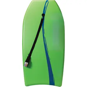 Bac Pak Bodyboard Pro with Leash, Crescent Tale, EPS Core, XPE Deck, and HDPE Slick Bottom, 41" Lightweight Beach Body Board for Ages 10+