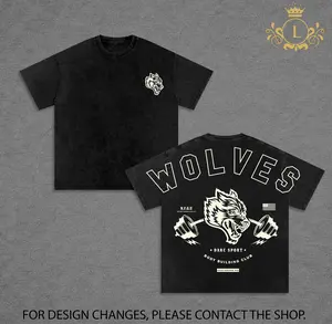 Wolves Gym Washed Tee - Tank Top , Gym Washed Heavyweight Cotton T-shirt, Workout Tee, Sport Gift, Gymnastic Merch Fan , Streetwear Washed Tee, Vintage Hiphop Washed Shirt, Retro Washed Tee, Limited Design For Sport