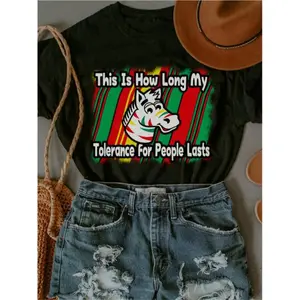 USA Made Unisex Shirt with Witty Quote: 'This Is How Long My Tolerance for People Lasts'