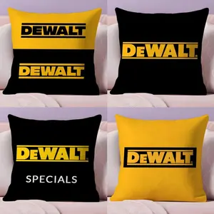 Tool Box D-DeWalt Cushion Cover Soft Short Plush Fabric Double-Sided Print Organic Breathable Sofa Pillow Case, Home Machine Washable in Perfect for Home Decor Warm Winter Home Child Gift