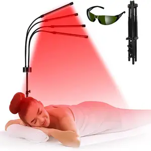 USB Tripod Beauty Instrument, 660nm & 850nm Near Infrared Light Panel, Light Timer, Adjustable Stand, Home Use Yoga  Fitness Lamp, Sleep Light