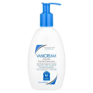 Vanicream Gentle Facial Cleanser, For Sensitive Skin, Fragrance Free, 8 fl oz (237 ml)