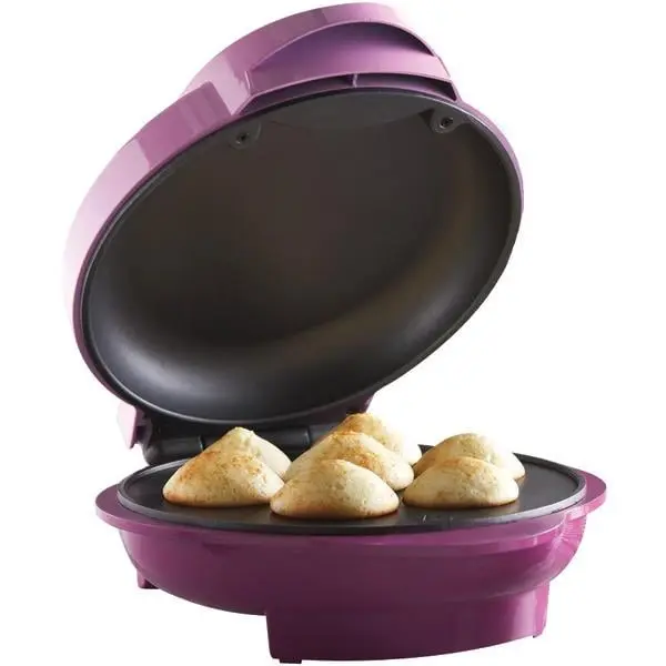 Mini Cupcake Maker - Red - 750W - Nonstick Coating - Compact Design