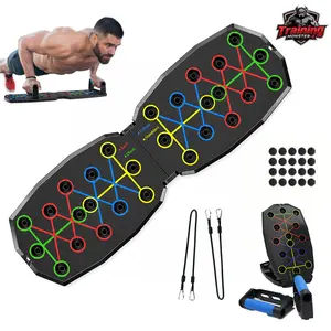 Training Monster Push-Up Board Set, 28-Hole Chest Shoulder Trainer, Portable Foldable Home Exercise Equipment for Men & Women, Strength Training Accessory for Upper Body Workouts