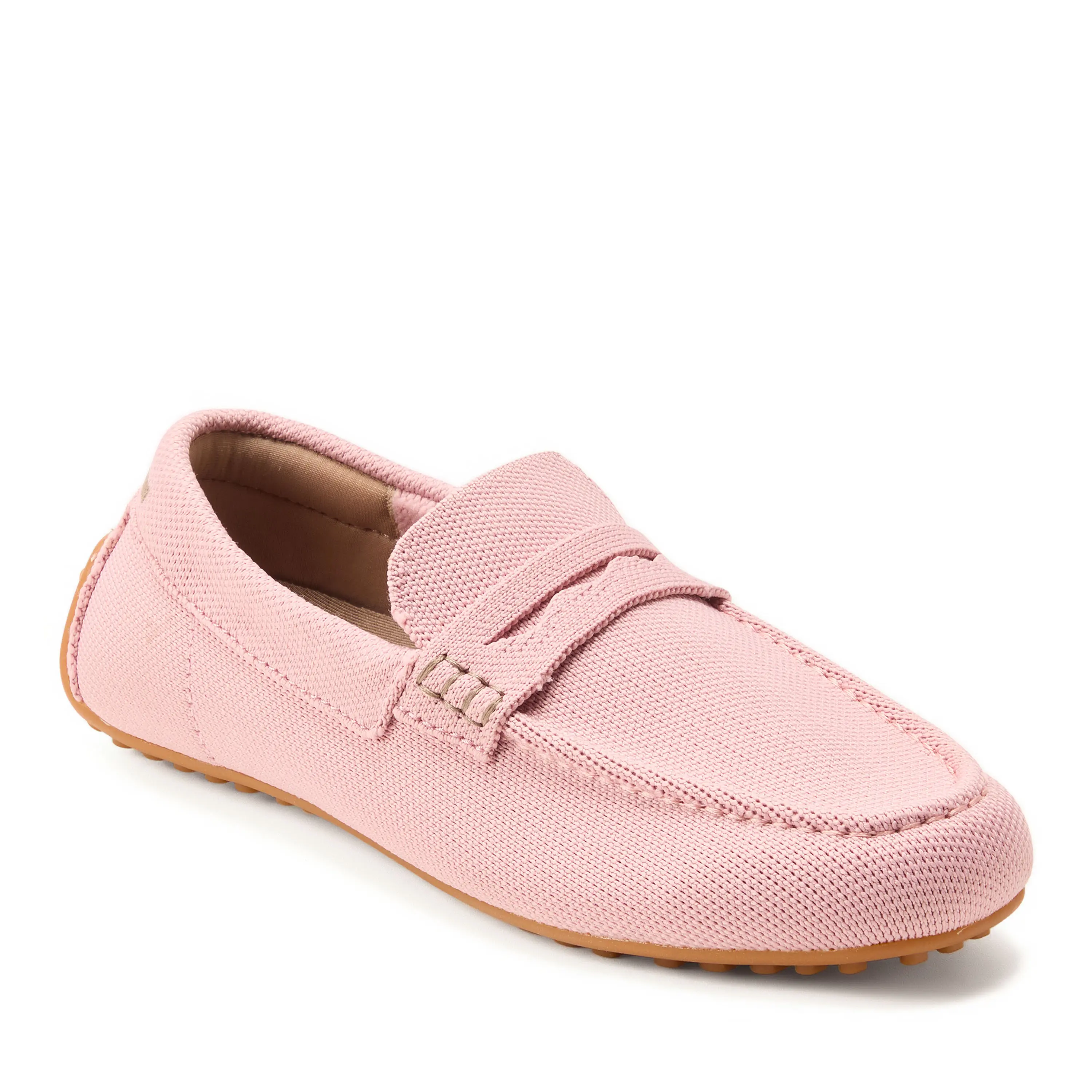 Dearfoams Women's Hazel Sport Knit Driving Moccasin, Soft Casual Shoe with Cushioned Comfort and Easy On Stretch Fit