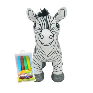 9" Color Me Plush™ Zebra