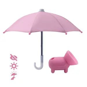 Phone Umbrella for Sun - Cell Phone Umbrella Sun Shade Suction Cup Stand, Mobile Phone Holder with Universal Adjustable Anti-reflective Glare Blocking for Outdoor Accessories Cellphone