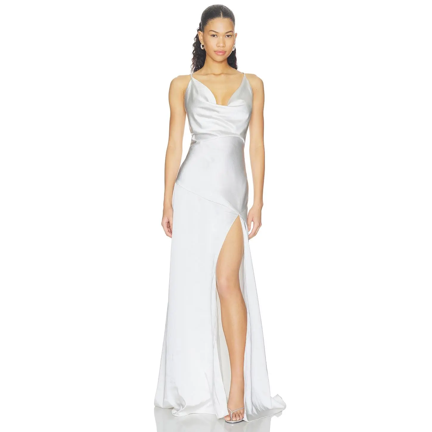 ELLIATT Erielle Cowl Neck Gown in White