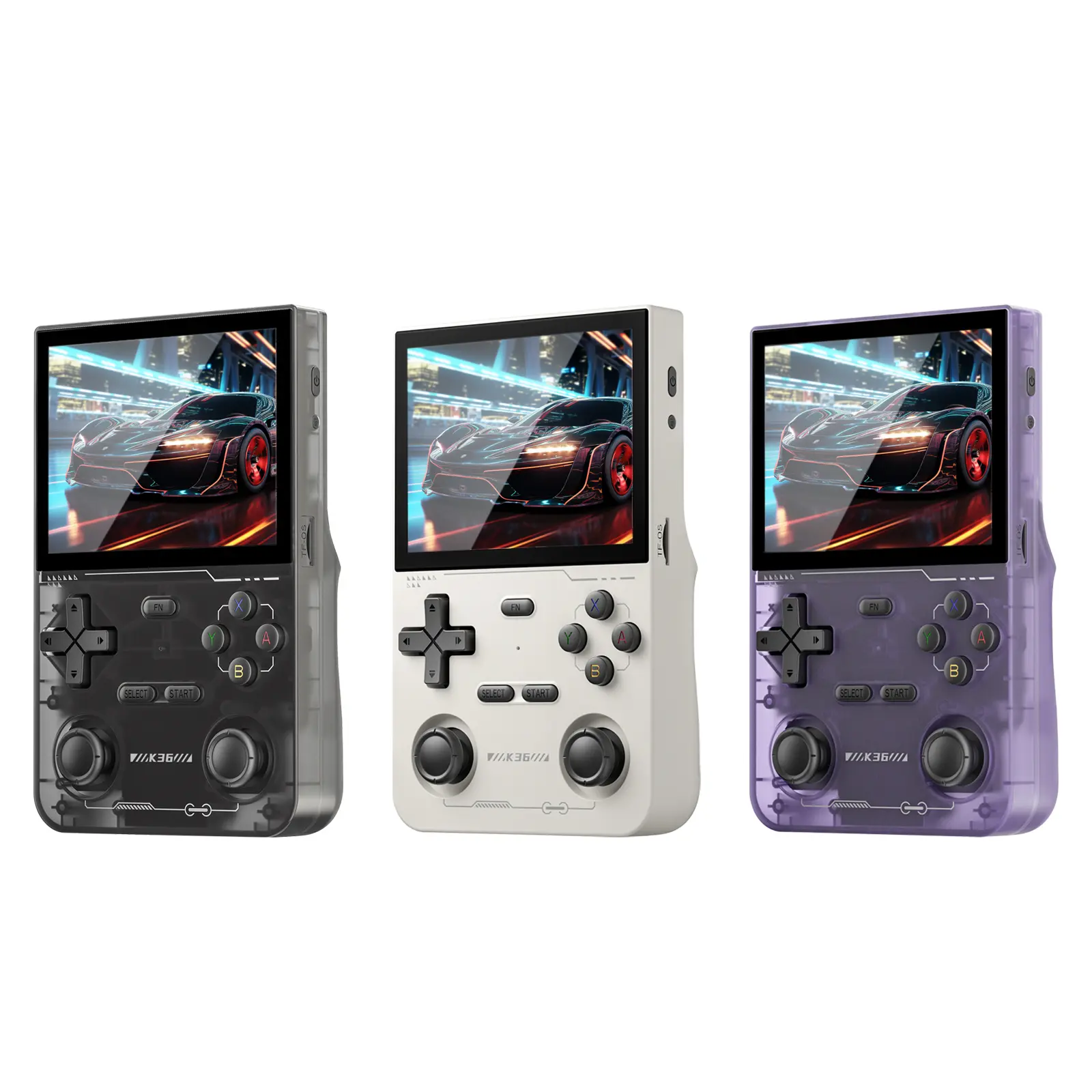 GAMINJA K36 Handheld Retro Console, Portable Handheld Gaming Console, 3.5-Inch IPS Screen with 64GB Memory Card Rechargeable Device with 16,000+ Games and 20+ Emulator Players, Boy Gifts