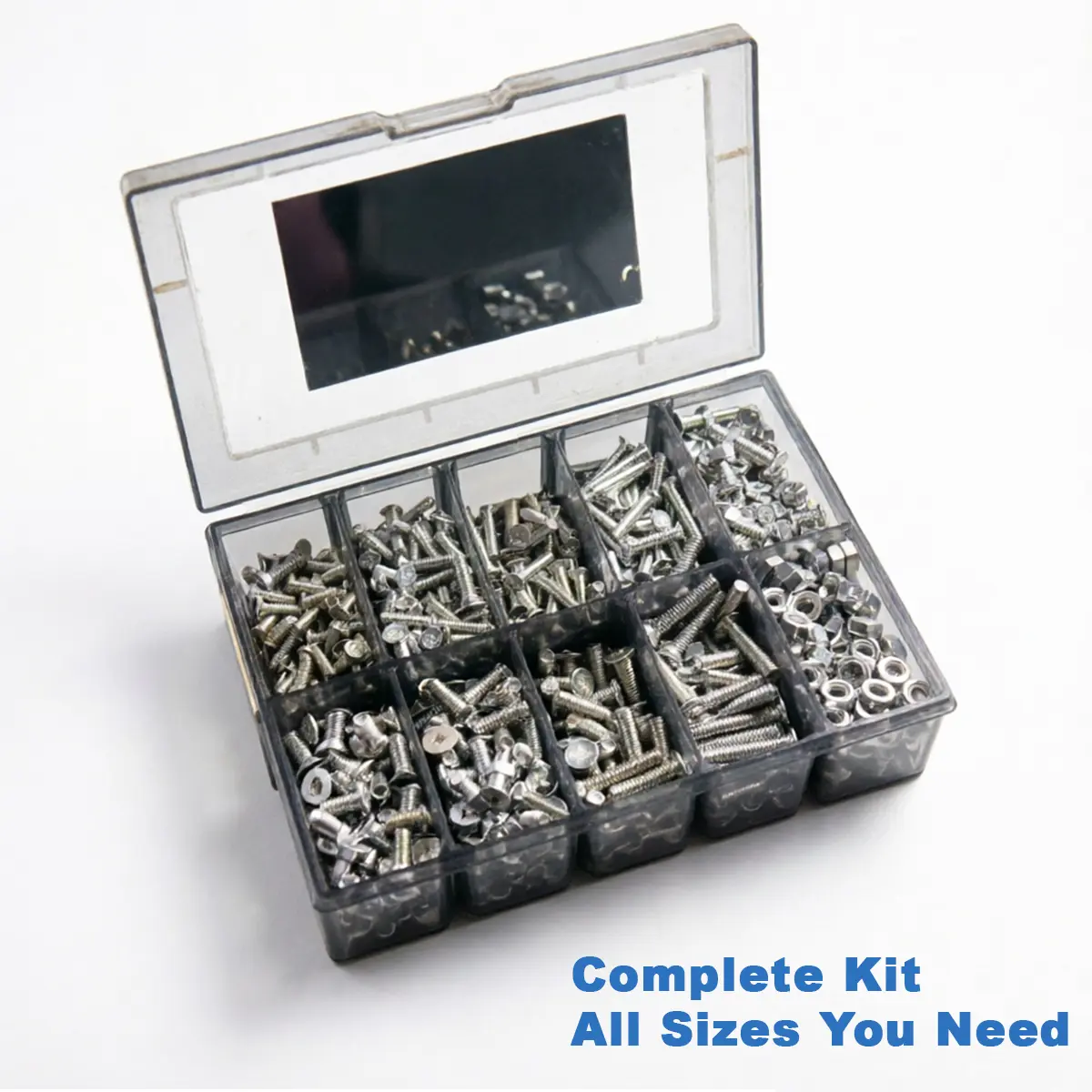[Fathersdaygift]  M3 M4 Phillips Pan & Flat Head Screws Nuts Assortment Kit | Anti-Rust Steel Fasteners 10/12/16/18mm | US Stock 2-5 Day Delivery For Furniture, Electronics & DIY Repair