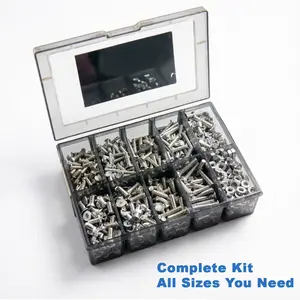 M3 M4 Phillips Pan & Flat Head Screws Nuts Assortment Kit | Anti-Rust Steel Fasteners 10/12/16/18mm | US Stock 2-5 Day Delivery For Furniture, Electronics & DIY Repair