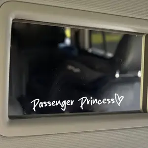 Car Interior Mirror Sticker, 1 Count Self Adhesive Car Mirror Decal, Car Exterior Decoration Accessories for Women & Girls, Car Accessories