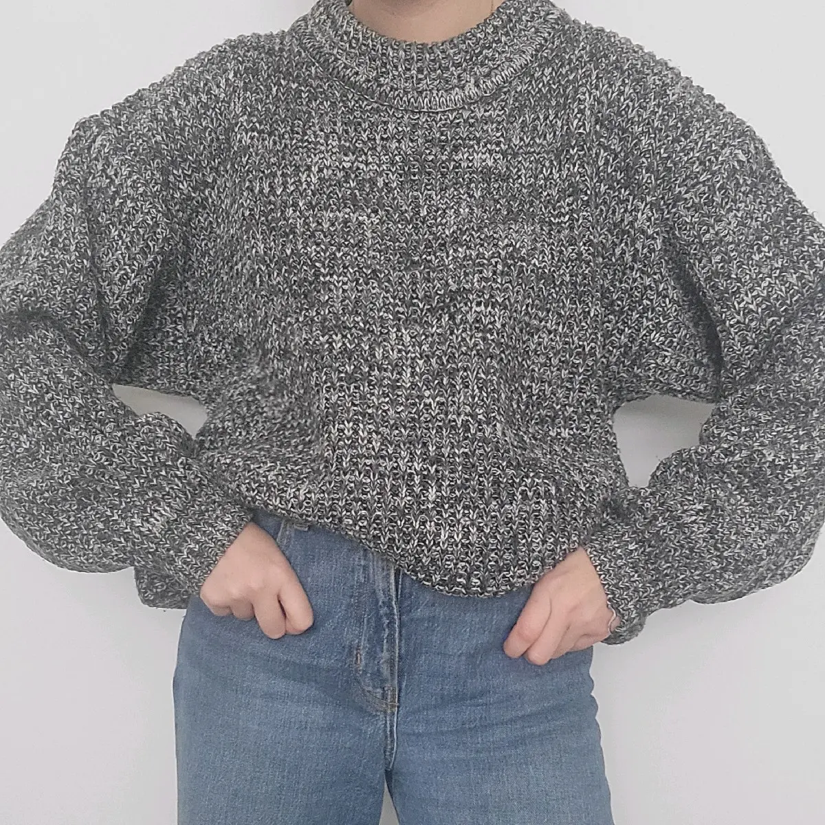 90s Granpa Style Chunky Knit Sweater