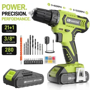 【FathersDayGift】Fadak Walt Power Drill & Screwdriver Combo Set — 1 drill, 1 charger, 22 options available, high torque, household tool, large battery for long runtime