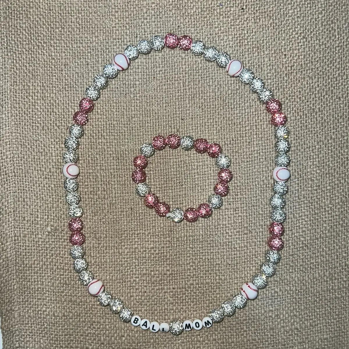 Baseball Necklace and Bracelet Set for Mom - Perfect Gift for Any Occasion