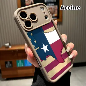 Texas USA Blend Pattern TPU Phone Case for iPhone 17 Pro Max 16 15 14 Plus 13 12 Mini 11 XR X XS Air E Shockproof Full Camera Protection Durable Slim Silicone Cover Smartphone Casing