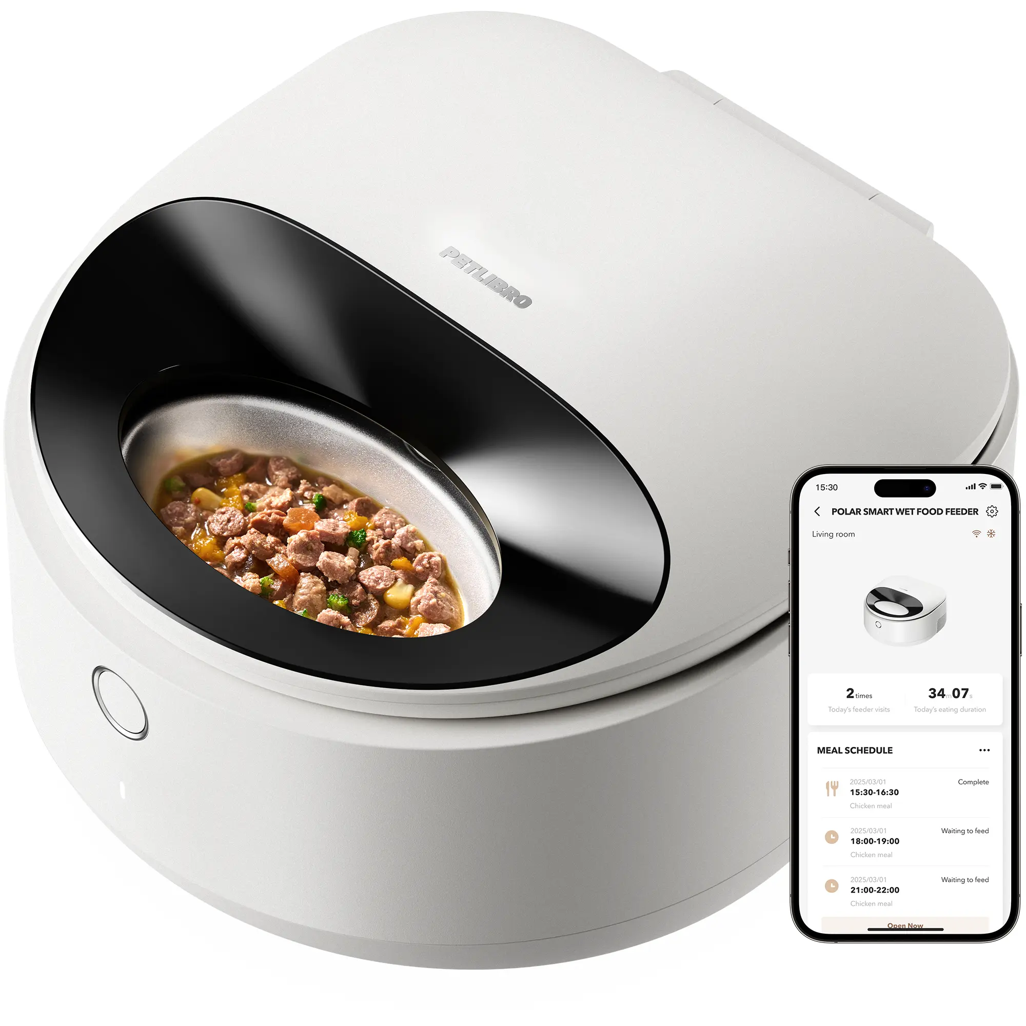 PETLIBRO Automatic Cat Feeder, Refrigerated wet food dispenser with WiFi  control, 3 days freshness, 3 timed meals, quick cooling - TikTok Shop