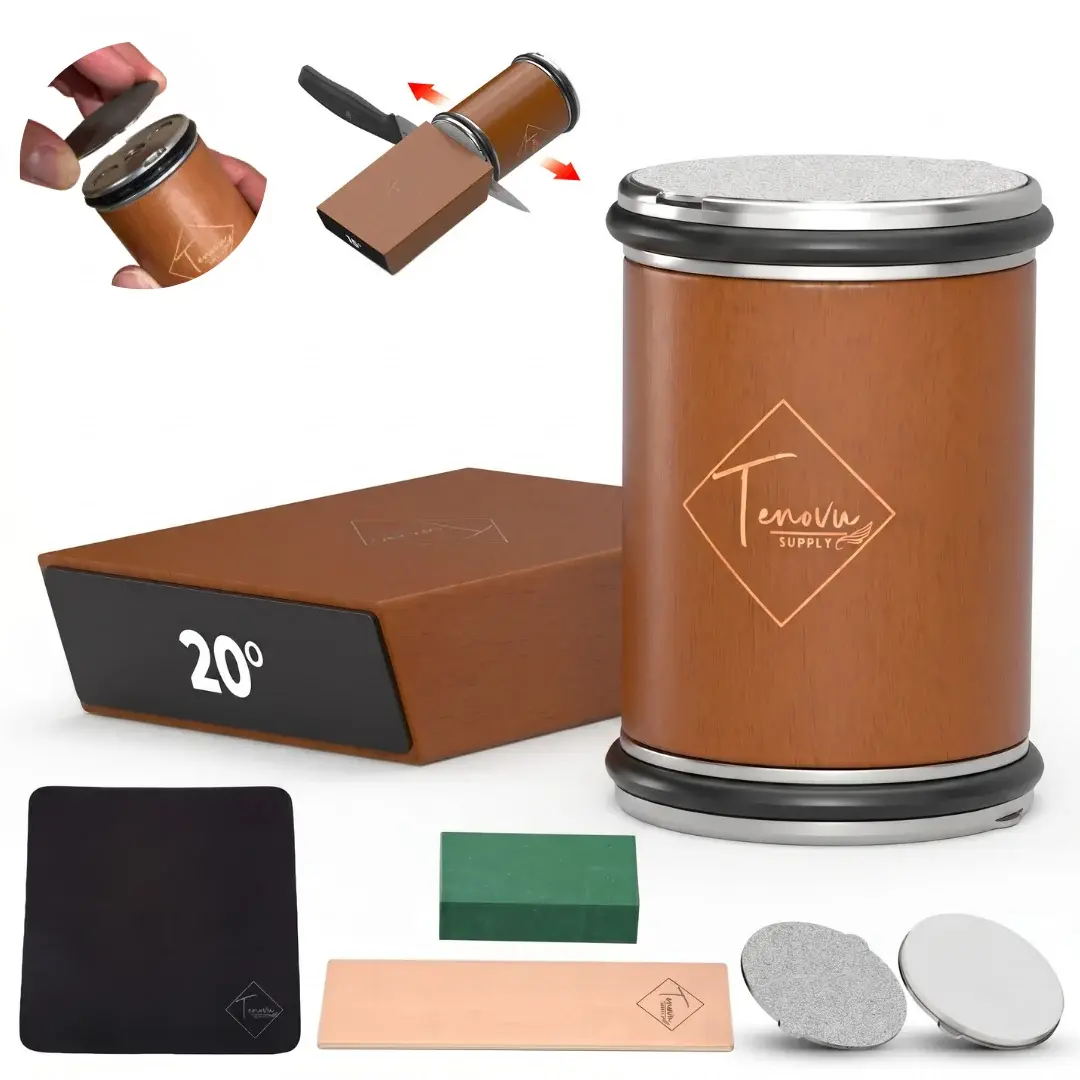 Rolling Knife Sharpener Kit | Magnetic 4-Disc Diamond Sharpening System