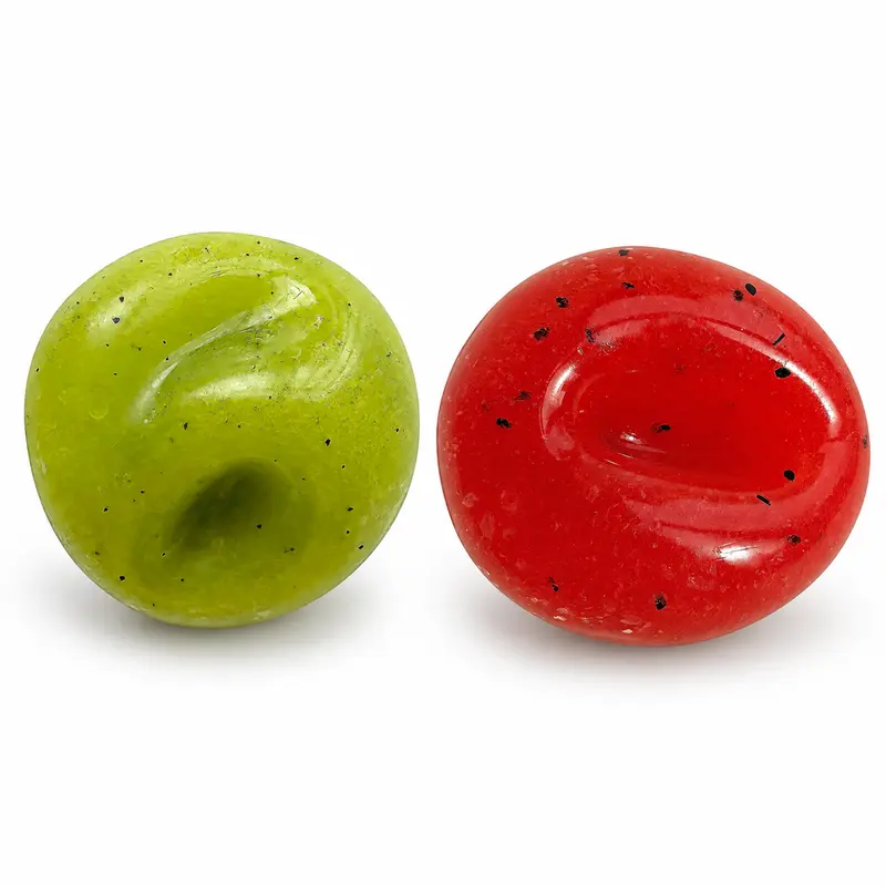 Mochichi Handmade Stress Ball - Grainy Frosted Melon Bite Sensory Toy, Cool Sandy Crunch & Crisp Icy-Soft Touch, Calming ASMR & Kids Stress Relief Toy, 1 Pc