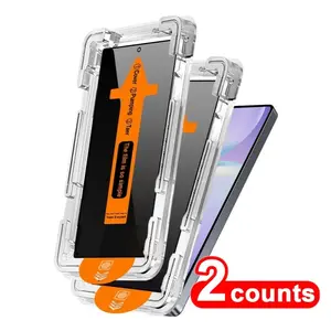 Two-Piece Pull-Out Dust-Free HD Anti-Spy Tempered Glass Screen Protector for Samsung Galaxy S26/s25/s24 Ultra One-Click Installation