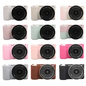 ZVE10II Litchi Pattern Soft Silicone Rubber Armor Camera Body Case For Sony ZVE10 Mark II ZV-E10M2 ZVE10II Shockproof Cover