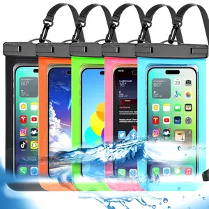 5 Pack Multicolor Universal Waterproof Phone Pouch, Phone Waterproof Case Dry Bag  Outdoor Sports for Apple iPhone, Samsung,and More(Black,Blue,Pink)