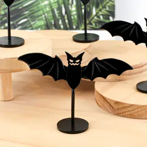 【Star Gate】1 count Halloween Black Obsidian bat ornaments  Decorative Piece | Aesthetic and Festive