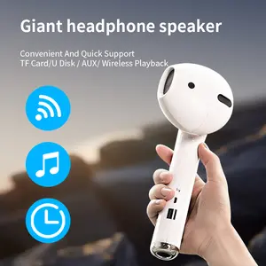 Giant headphone speaker Wireless Bluetooth Speaker Giant Headphone Design Supports TF Cards USB  Creative and Unique Gift Speaker for Home and Outdoor