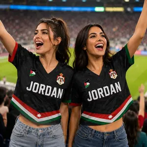 Custom Jordan# Soccer Crop Top Jersey, Personalized Jordan Soccer Jersey Crop, Football Fan, Patriotic Fan Gift