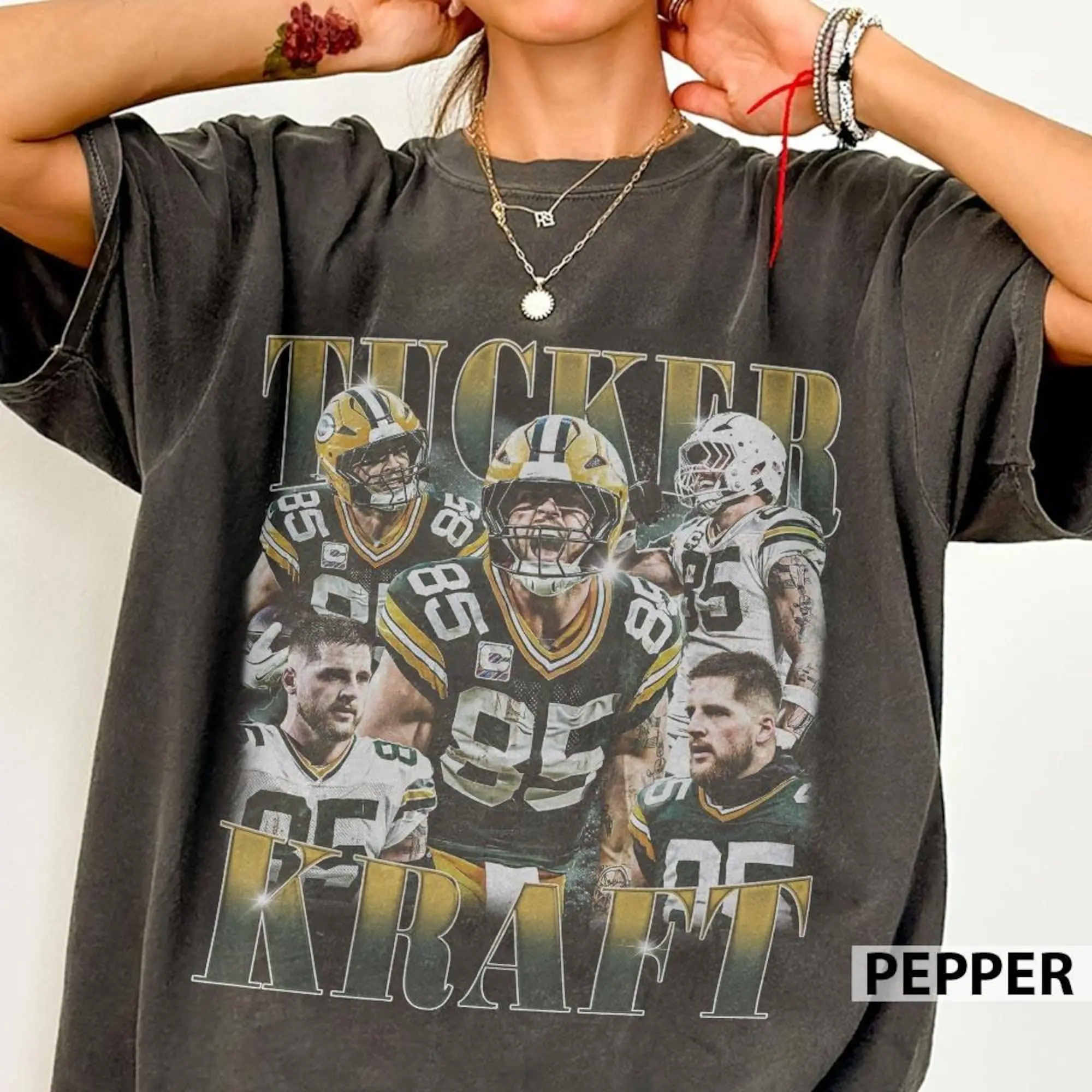 Tucker Kraft Football Vintage Comfort Color Shirt, Tucker Kraft Bootleg 90S Shirt, Trending Game Day Football Tee