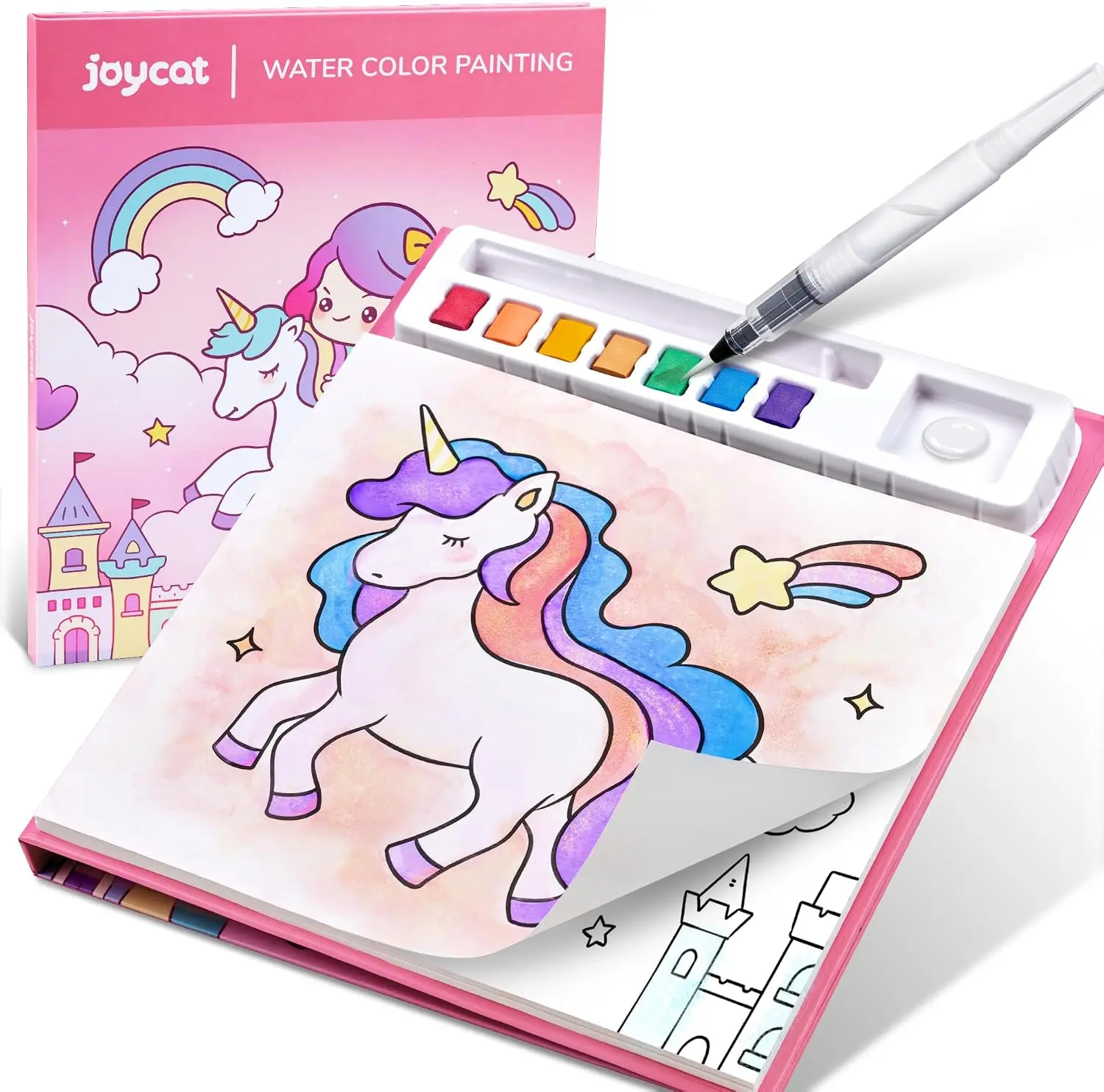 JoyCat Paint with Water Coloring Books, Watercolor Painting Set for Kids Ages 3-5 & 4-8, Arts & Crafts Drawing Activity Travel Toy, Birthday Gifts for Boys & Girls