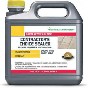 , CONTRACTOR'S Choice Sealer, Tile and Grout Sealer,  Stone Sealer Outdoor and Indoor, , Stain Proof, Penetrating and Impregnator Sealer, 1 GAL