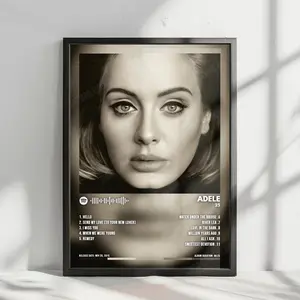Adele - "25" Album Cover Poster - with Complete Track list - NO FRAME