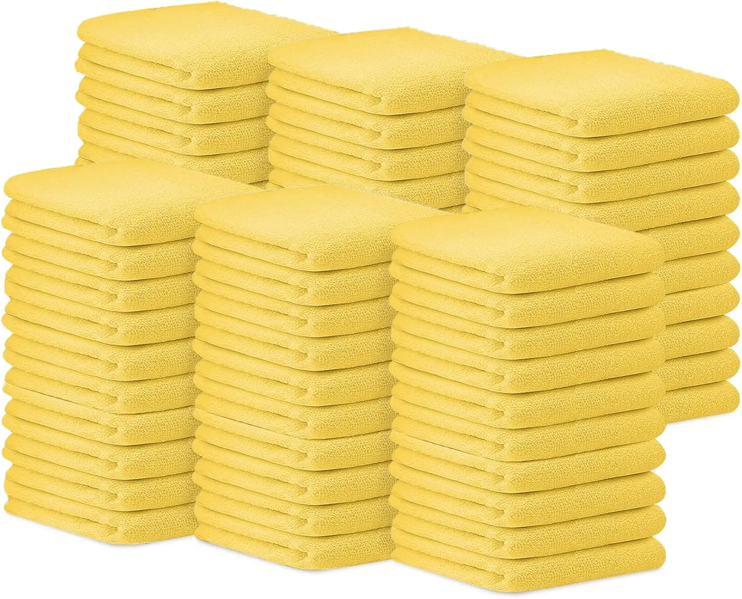 Terry Bar Mop  (Value Pack of 60) Size 14"x17"  Absorbent and Durable, Multipurpose Cleaning Rags, Cotton Cleaning Cloths, Terry Cloth Rags,  Shop Rag (Yellow)