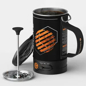STOKE VOLTAICS Electric French Press Coffee Maker, Boil & Press | Portable Design | 6 Minute Brew Ready | 2-in-1 Functionality | Camping