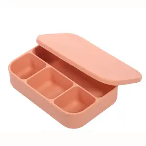 4 Compartment Bento Lunch Box, Leakproof Silicone, Kids & Adults | The Flex Bento by Dreamroo