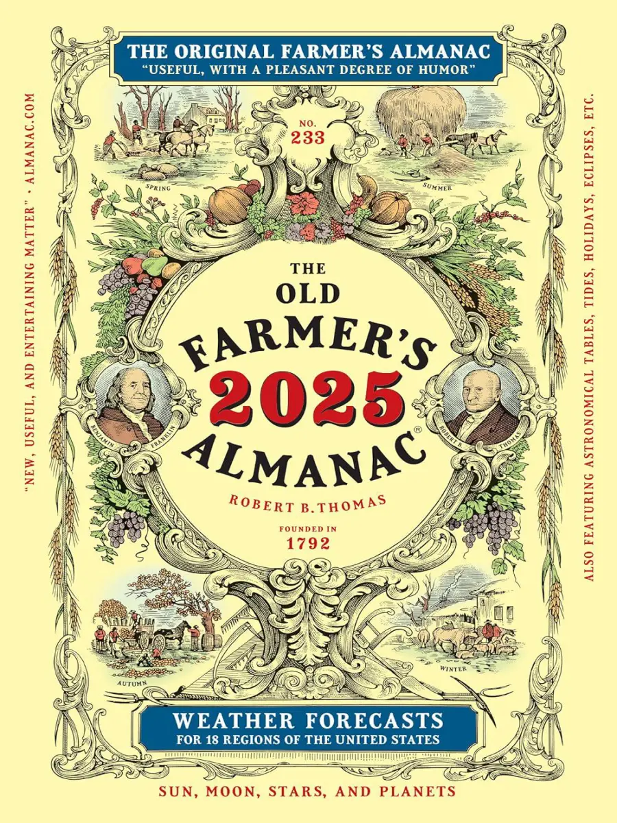 The 2025 Old Farmer's Almanac Country Wall Calendar