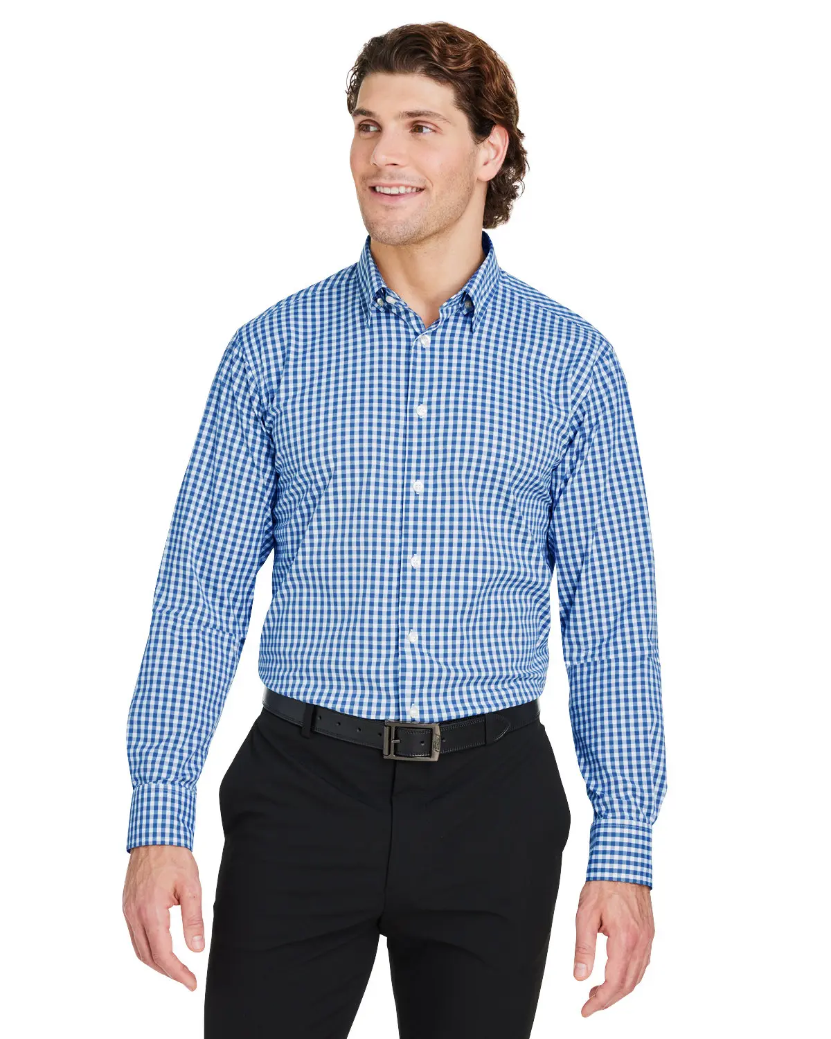 Devon & Jones Crownlux Performance® Men's Gingham Shirt