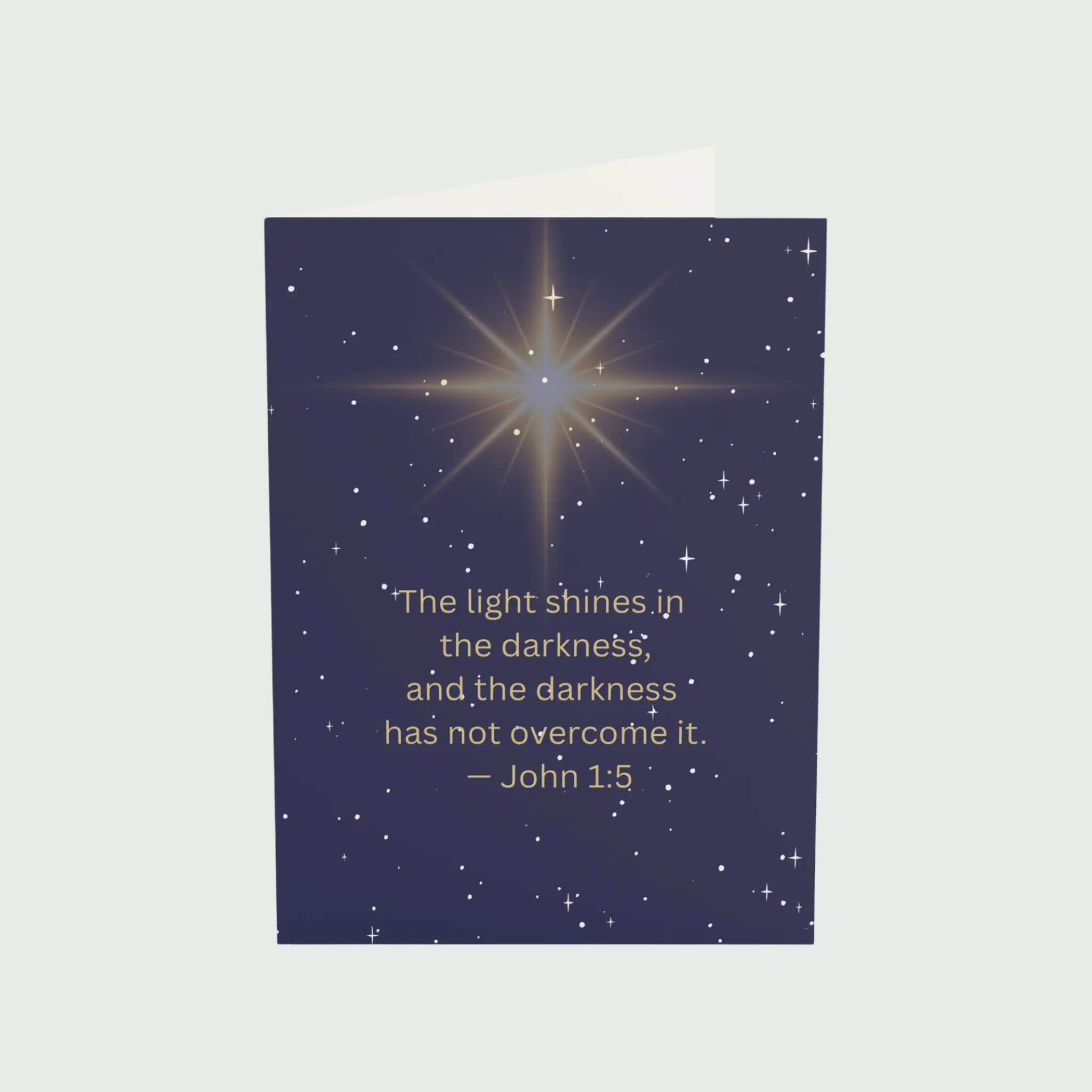 The Light Shines in the Darkness John 1:5 – Christmas Card (Box of 10)