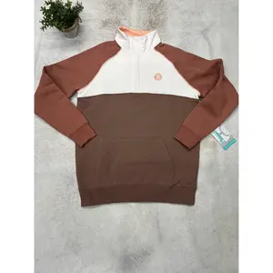 Hooey Ladies Pink/Cream 1/4 Zip Pullover