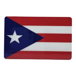 Metal Puerto Rico (American Blue) Flag Car Emblem - Durable Aluminum Alloy Design with Strong 3M Adhesive Backing for Cars Trucks Laptops & More US Made