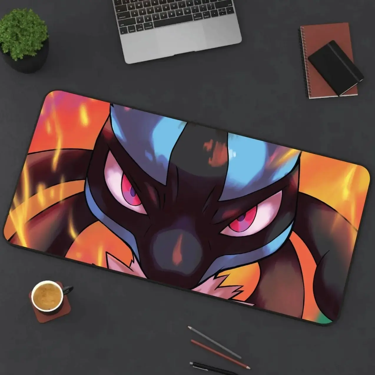 Lucario Desk Mat! Perfect for a Gift, Present, Holiday, Birthday! Japanese Anime