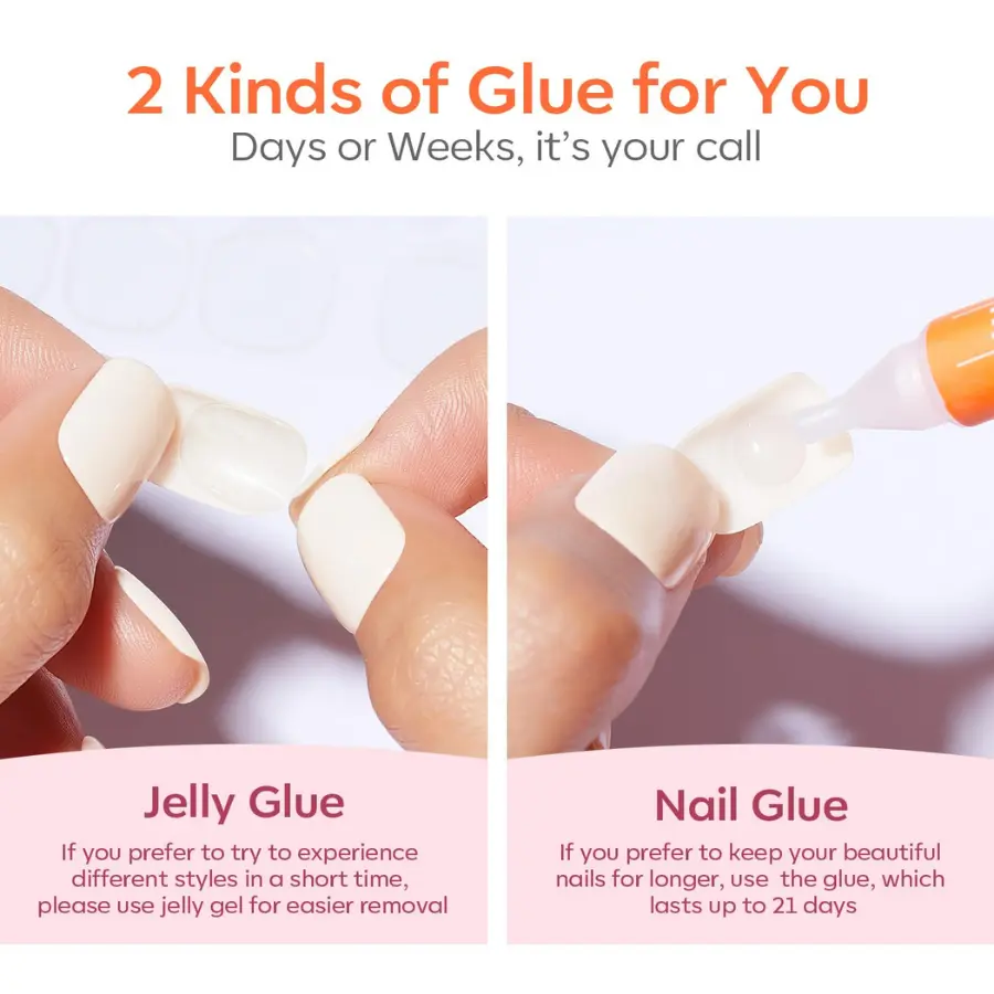 32-Piece Short Almond Press-On Nail Set 32-Piece Short Almond Press-On Nail Set