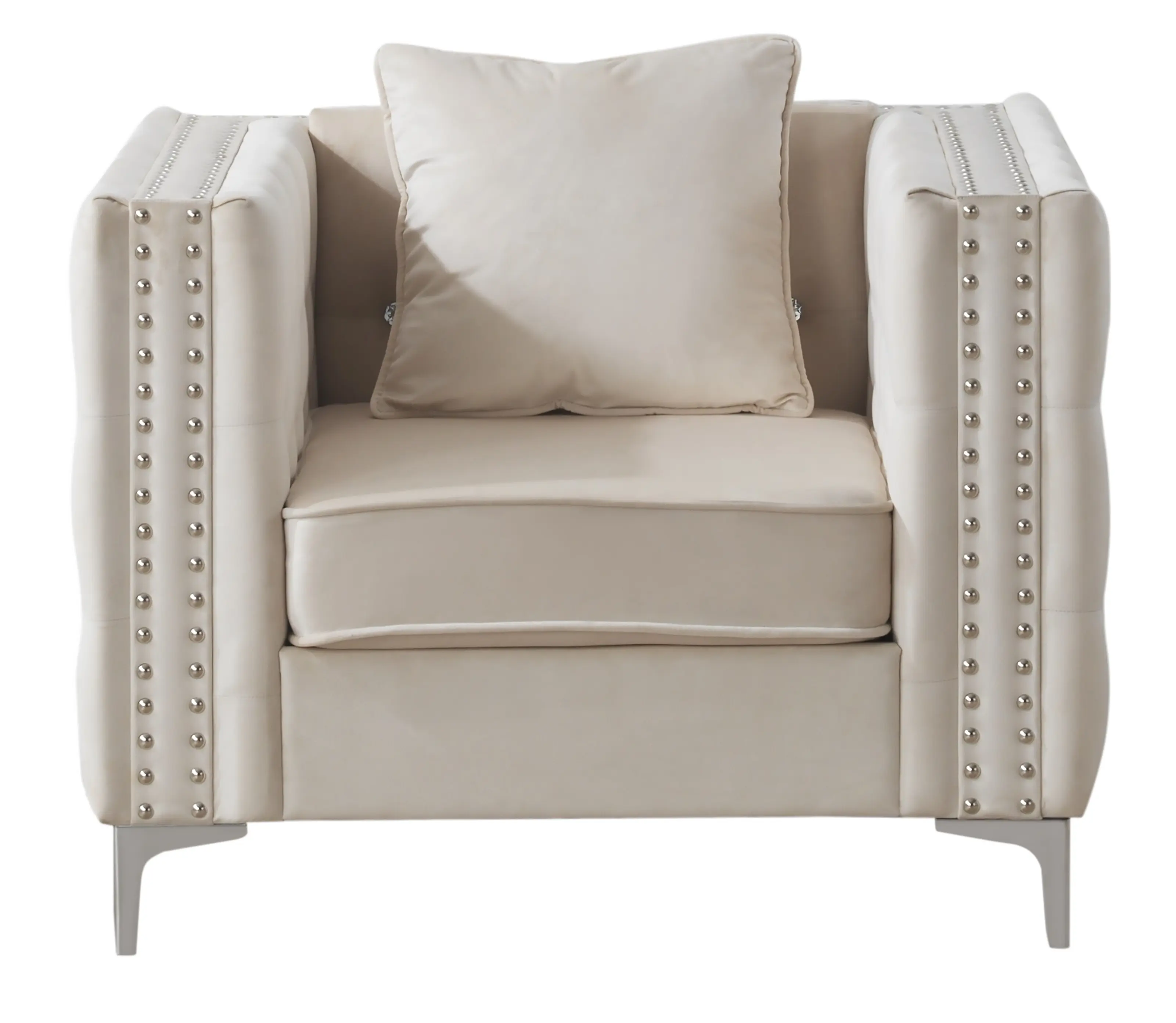 Paige Chair in Ivory by Glory Furniture – Elegant Seating for Any Room