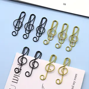 20pcs Treble Clef Paper Clips, Elegant Music Note Bookmarks for Sheet Music, Aesthetic Gift for Musicians & Teachers