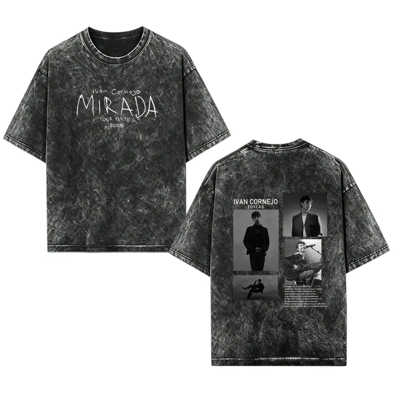 [EOVCAU]2025 Ivan Cornejo Mirada Tour Parte 2 Shirt Vintage Graphic acid wash Tee - Soft Cotton Short Sleeve Shirt for Men & Women，Ivan Cornejo Fan Gift Ideas,Ivan Cornejo Merch,Men'S Casual Short Sleeve Crew Neck T-Shirt For Summer